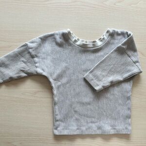 Gray Striped Kids Long Sleeve